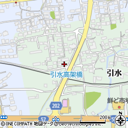 熊本県菊池郡大津町引水29周辺の地図