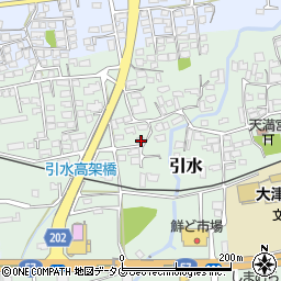 熊本県菊池郡大津町引水513周辺の地図