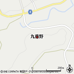 大分県竹田市九重野周辺の地図