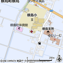 玉名市横島図書館周辺の地図