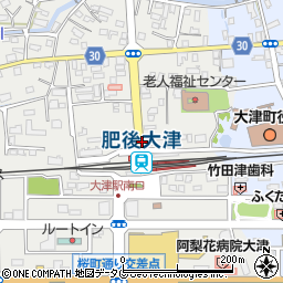 肥後大津駅周辺の地図