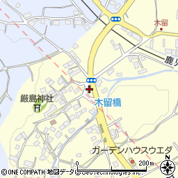 熊本県熊本市北区植木町木留32周辺の地図