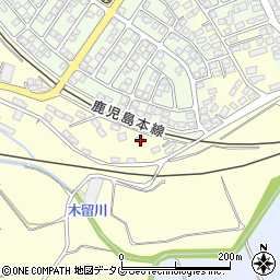 熊本県熊本市北区植木町木留374周辺の地図