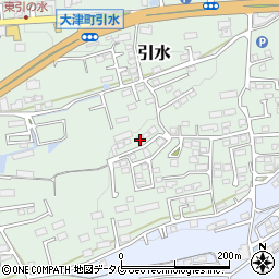 熊本県菊池郡大津町引水852周辺の地図