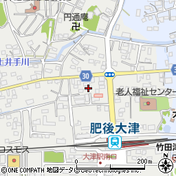 熊本県菊池郡大津町室104-1周辺の地図