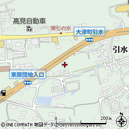 熊本県菊池郡大津町引水733周辺の地図