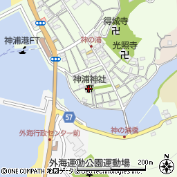神浦神社周辺の地図