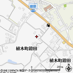 熊本県熊本市北区植木町鐙田1455-1周辺の地図