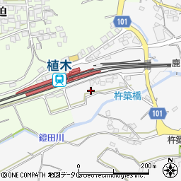 熊本県熊本市北区植木町鐙田613-1周辺の地図