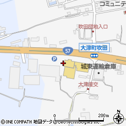 熊本県菊池郡大津町吹田1201周辺の地図