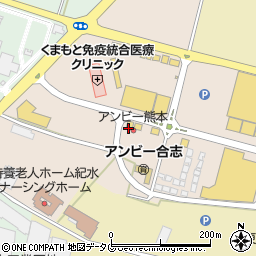 キーズ カフェ アンビー熊本店周辺の地図