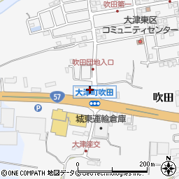 熊本県菊池郡大津町吹田1194周辺の地図