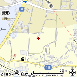 熊本県熊本市北区植木町木留145-7周辺の地図