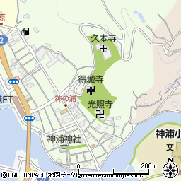 得城寺周辺の地図