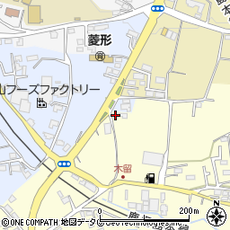熊本県熊本市北区植木町木留134周辺の地図