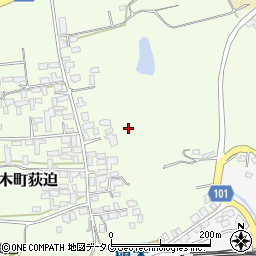 熊本県熊本市北区植木町荻迫周辺の地図
