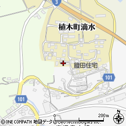 熊本県熊本市北区植木町滴水2302周辺の地図