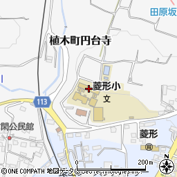 熊本市立菱形小学校周辺の地図