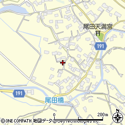 熊本県玉名市天水町尾田周辺の地図