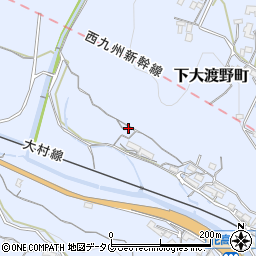 長崎県諫早市下大渡野町1420周辺の地図