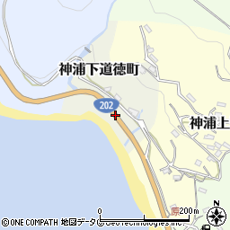 長崎県長崎市神浦下道徳町周辺の地図
