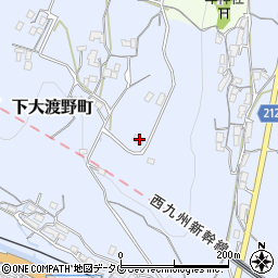 長崎県諫早市下大渡野町2622-2周辺の地図