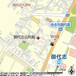 熊本県合志市御代志1743-14周辺の地図