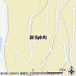 長崎県諫早市御手水町周辺の地図
