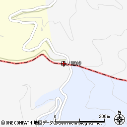 日ノ尾峠周辺の地図