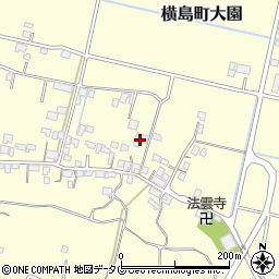 熊本県玉名市横島町大園周辺の地図