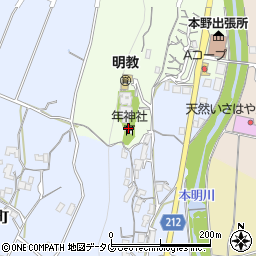 年神社周辺の地図