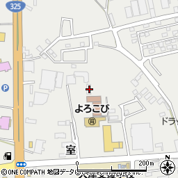 熊本県菊池郡大津町室1707-1周辺の地図