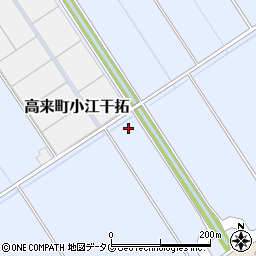 長崎県諫早市高来町小江干拓周辺の地図