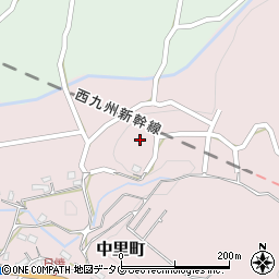 長崎県大村市中里町222-1周辺の地図