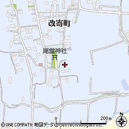 熊本県熊本市北区改寄町2538周辺の地図