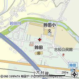 鈴田郵便局周辺の地図