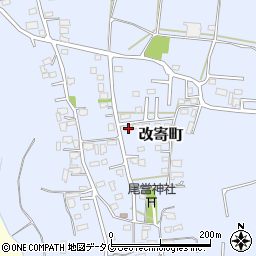 熊本県熊本市北区改寄町2486周辺の地図