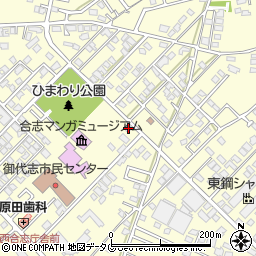 熊本県合志市御代志1661-12周辺の地図