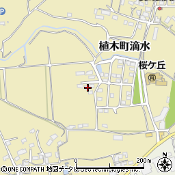 熊本県熊本市北区植木町滴水2087周辺の地図