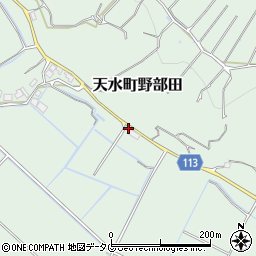 熊本県玉名市天水町野部田215周辺の地図