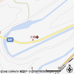 大分県佐伯市直川大字仁田原308周辺の地図