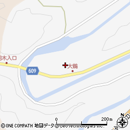 大分県佐伯市直川大字仁田原247-1周辺の地図