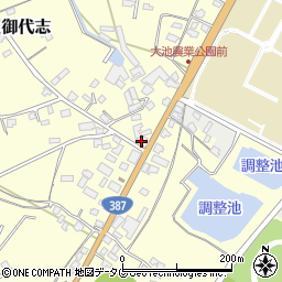 熊本県合志市御代志869-1周辺の地図