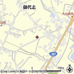 熊本県合志市御代志1485-2周辺の地図