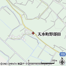 熊本県玉名市天水町野部田153周辺の地図