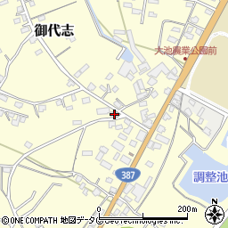 熊本県合志市御代志1513-1周辺の地図