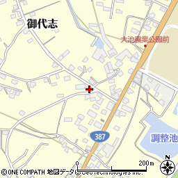 熊本県合志市御代志1513-1周辺の地図