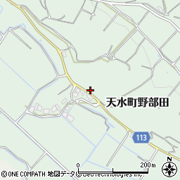 熊本県玉名市天水町野部田151周辺の地図