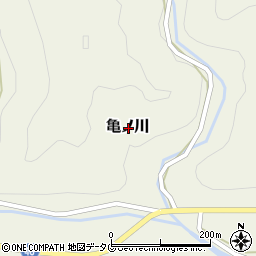 高知県幡多郡三原村亀ノ川周辺の地図