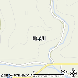 高知県三原村（幡多郡）亀ノ川周辺の地図